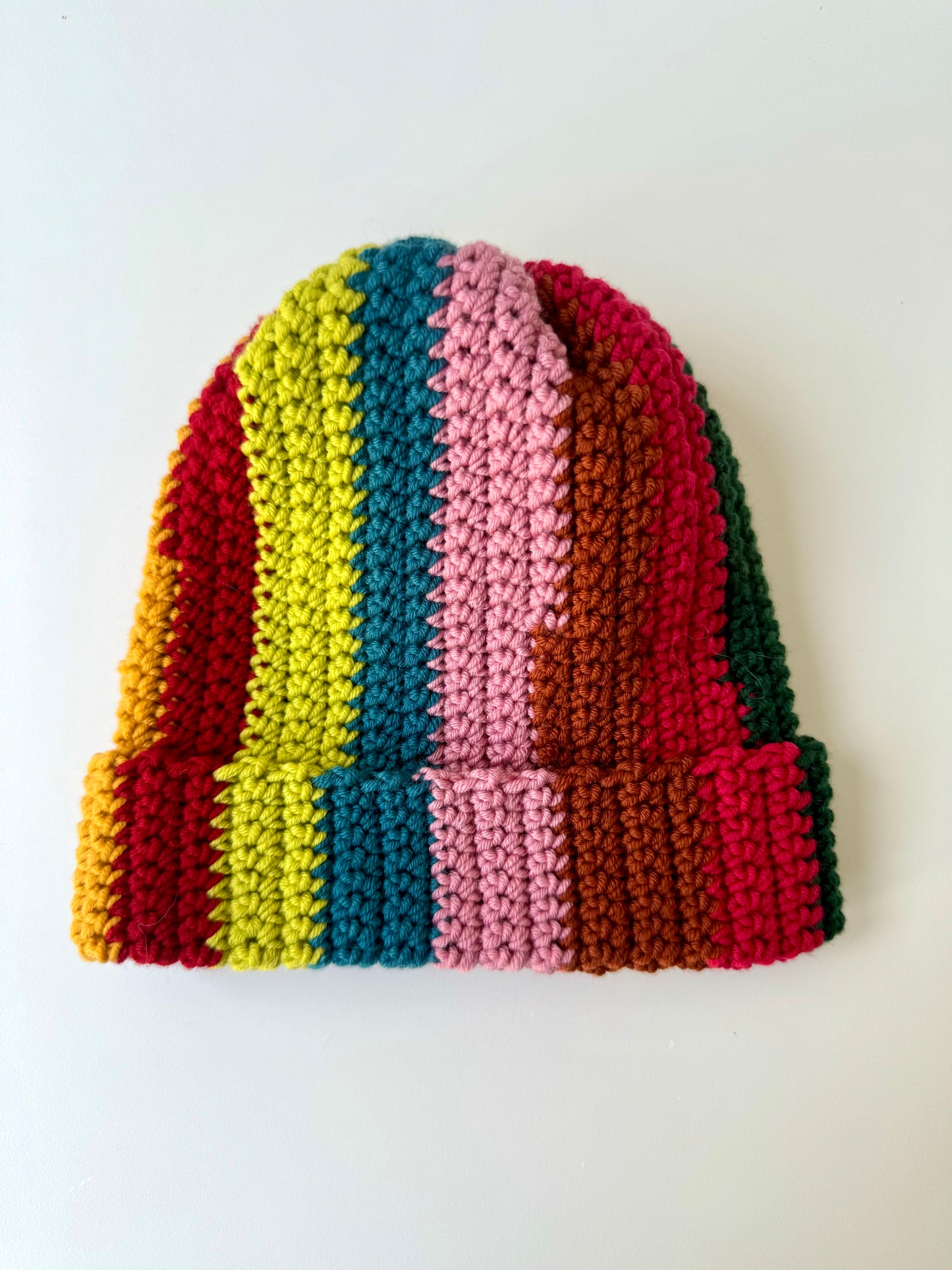 Handmade Colorful Crocheted Merino Baby Beanie 2