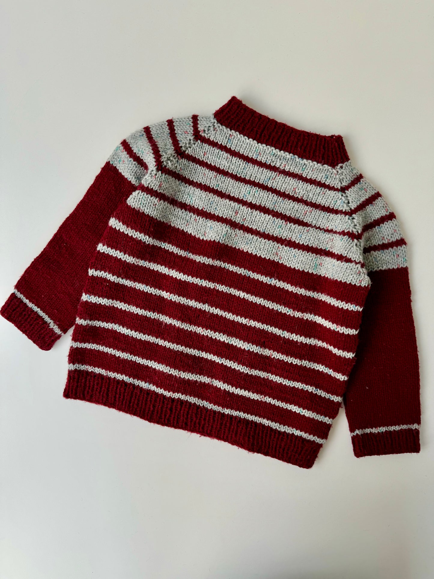 90s Vintage Handmade Softest Burgundy Knit Sweater