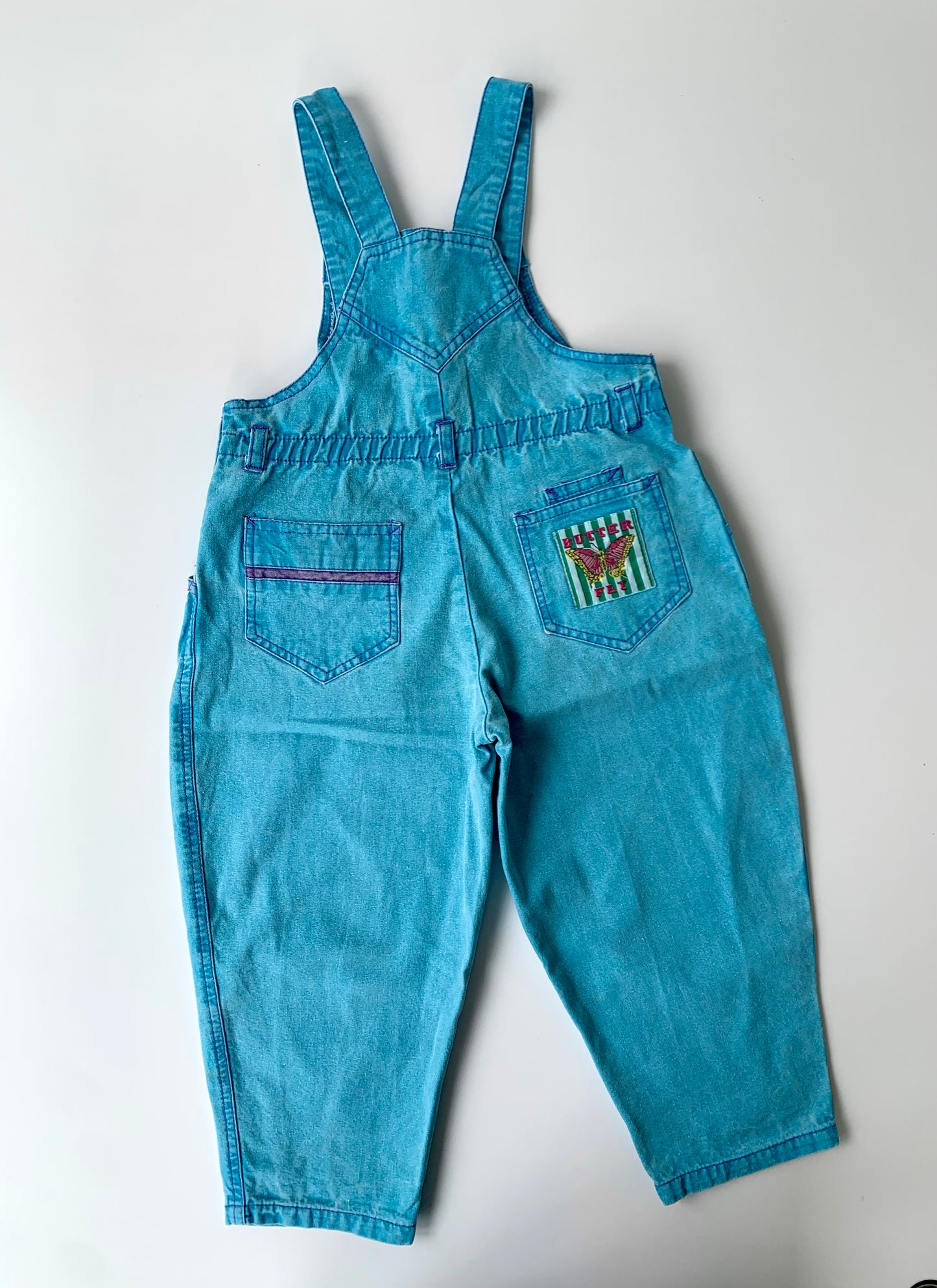 80s Vintage light blue Denim Dungarees