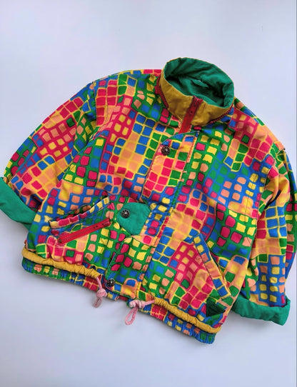 80s Vintage Colorful Lightweight Jacket