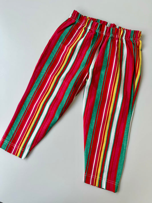 90s Vintage Striped Sweatpants Leggings