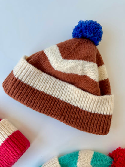 New Colorful Super Soft Striped Knit Beanies