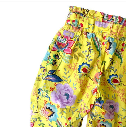 90s Vintage Oilily Culotte Sunny Floral Yellow