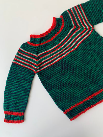 Handmade Wool Blend Knit Pullover