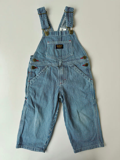 Preloved OshKosh Classic Blue Striped Dungarees Overall