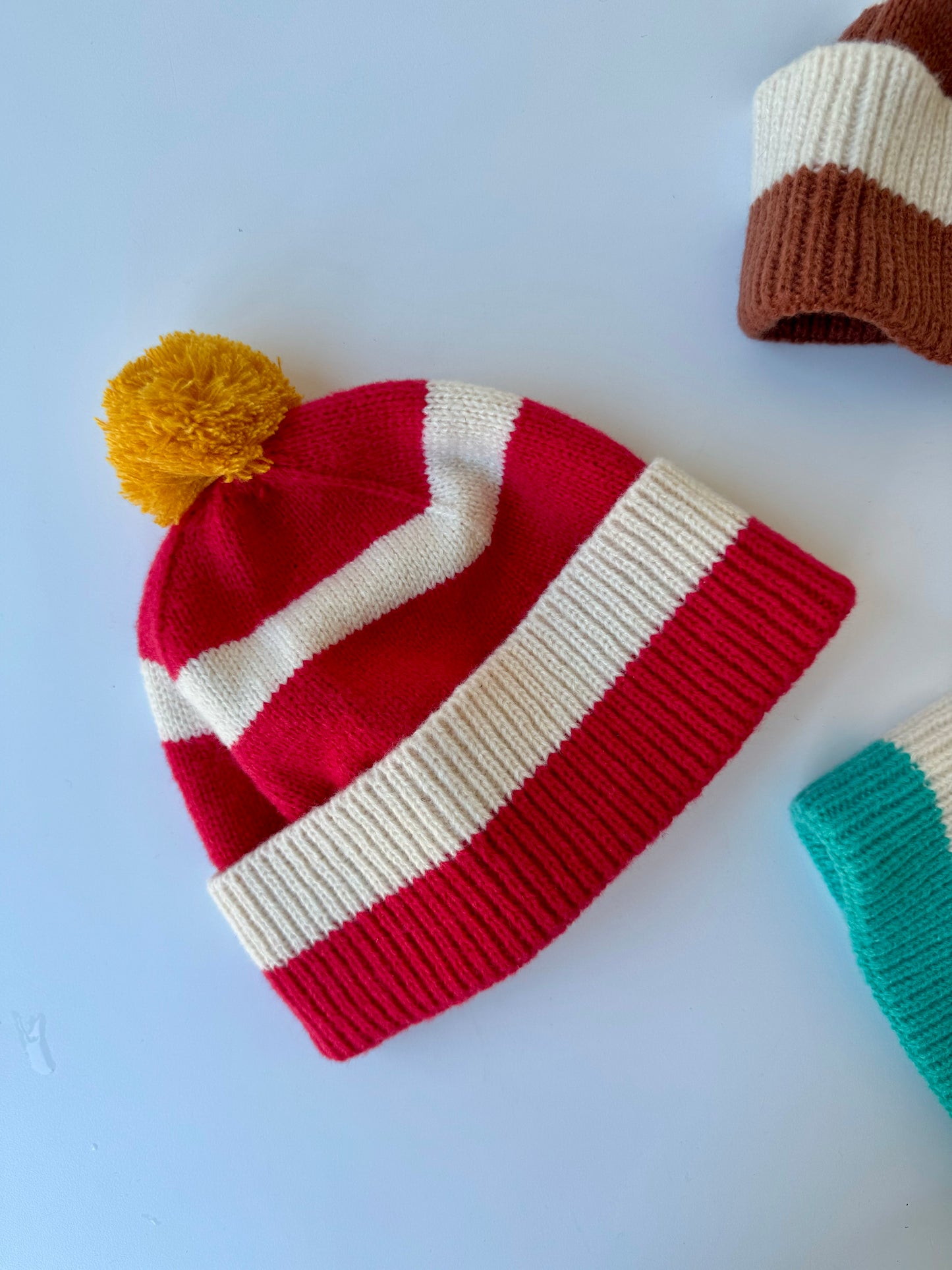 New Colorful Super Soft Striped Knit Beanies