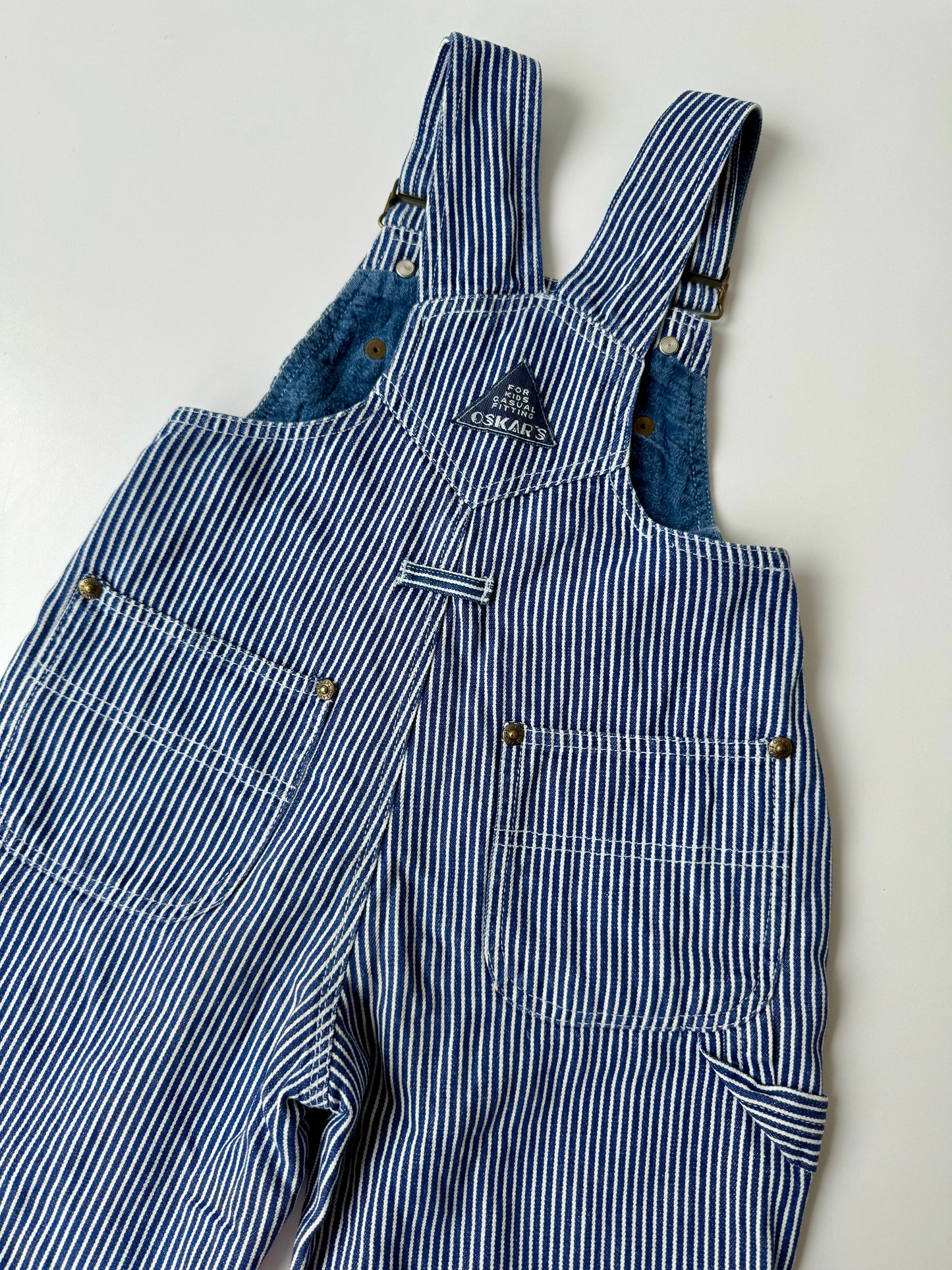 90s Vintage Oskar’s Classic Striped Dungarees