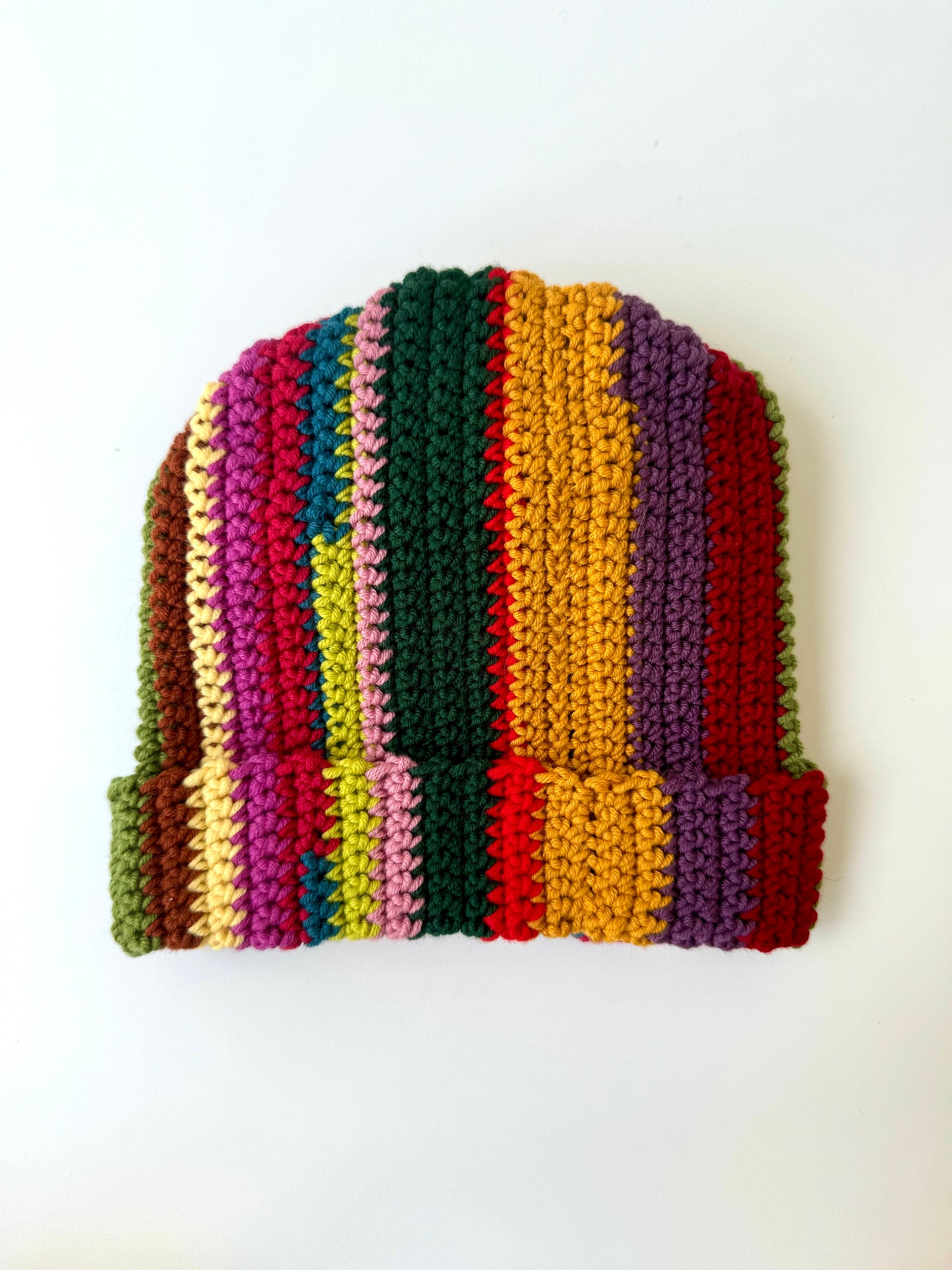 Handmade Colorful Crocheted Merino Baby Beanie 1