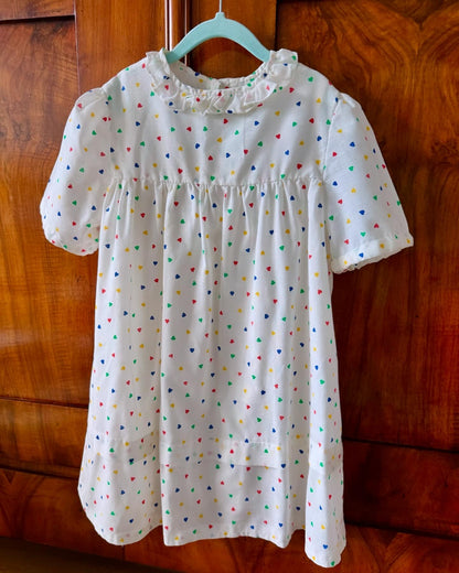 80s Vintage Handmade Most Adorable Heart Dress