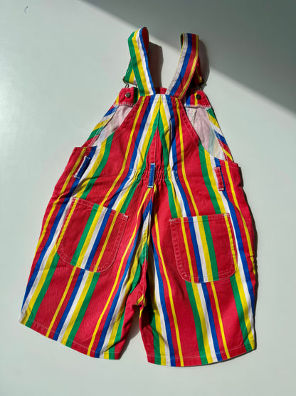 Amazing 80s Vintage Colorful Striped Dungarees
