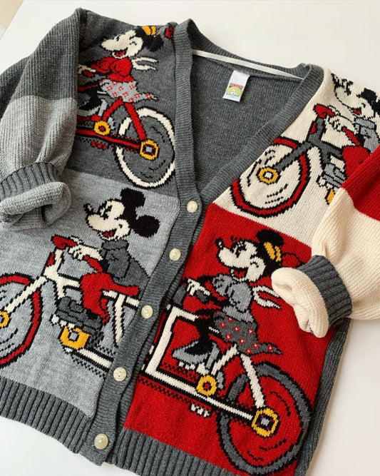 80s Vintage Mickey Mouse Cardigan