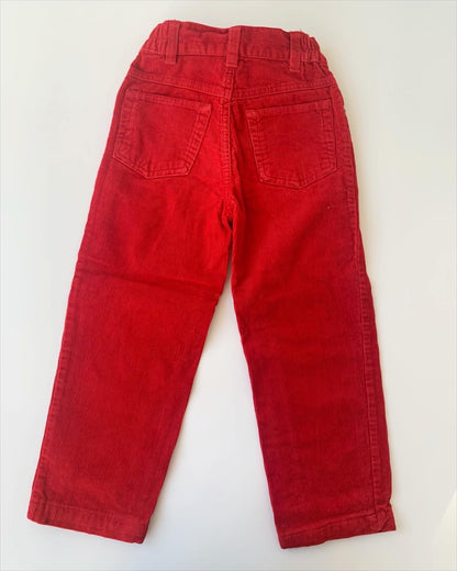 90s Vintage Red Corduroy Pants