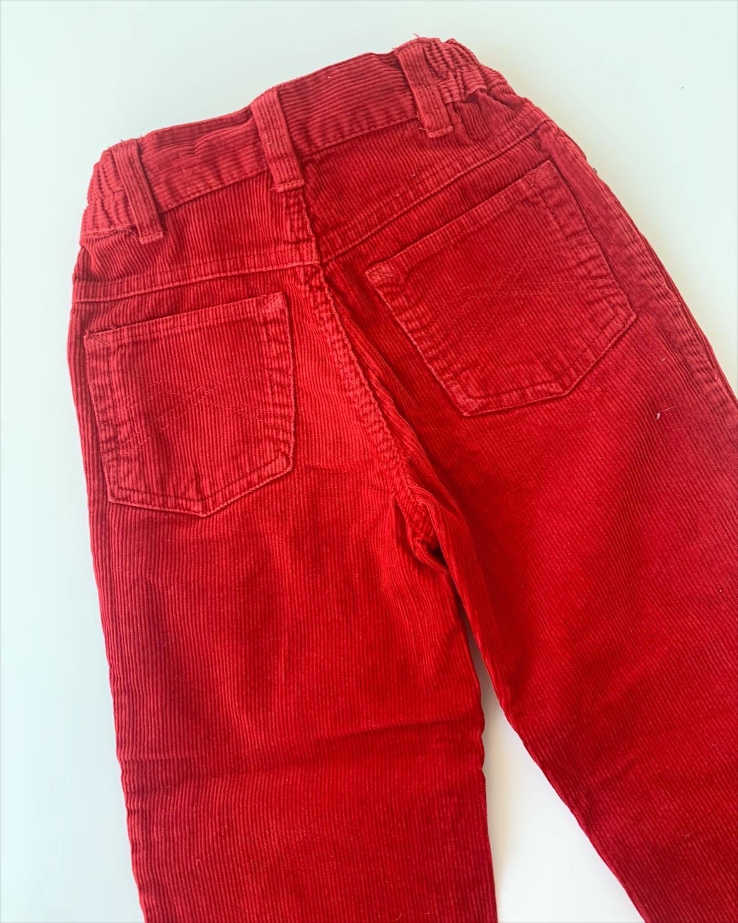 90s Vintage Red Corduroy Pants