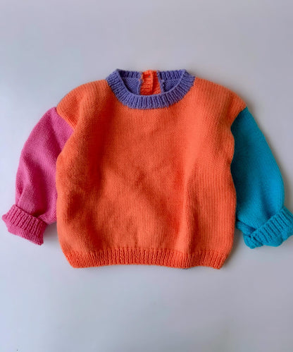 Softest Colorful Handmade Knit Sweater