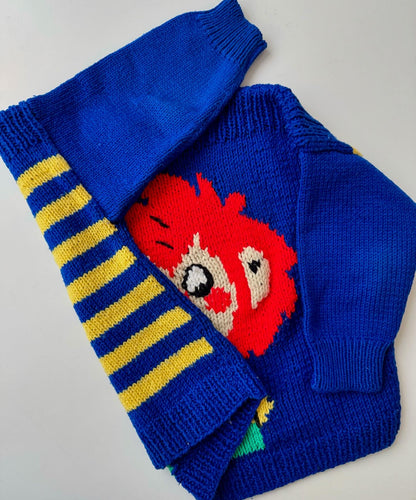 80s Vintage Handmade Pumuckl Knit Sweater