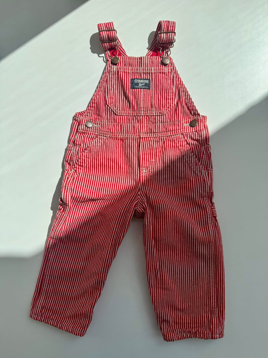 Preloved Oshkosh Classic Red Striped Overall