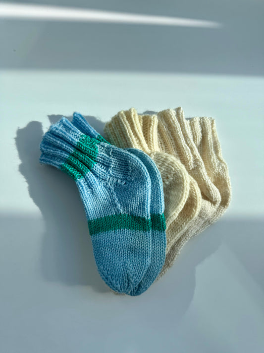 Handmade Wool Knit Sock Set