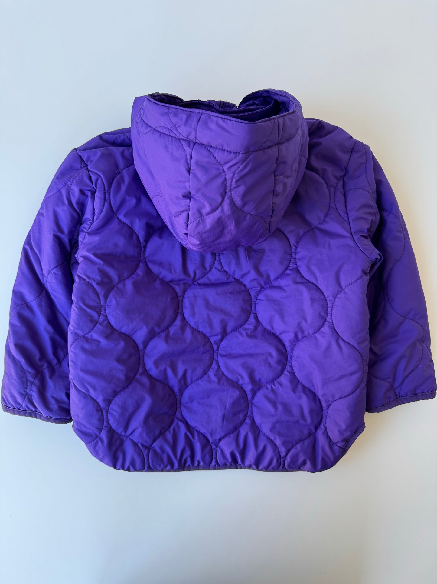 Preloved Arket Puffer Hoodie Jacket Purple