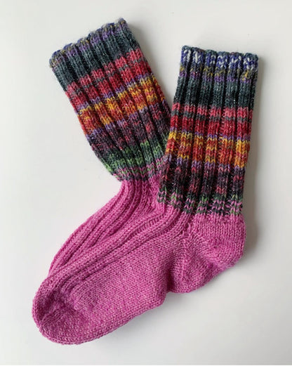 Handmade & 100% Wool Glitter Socks