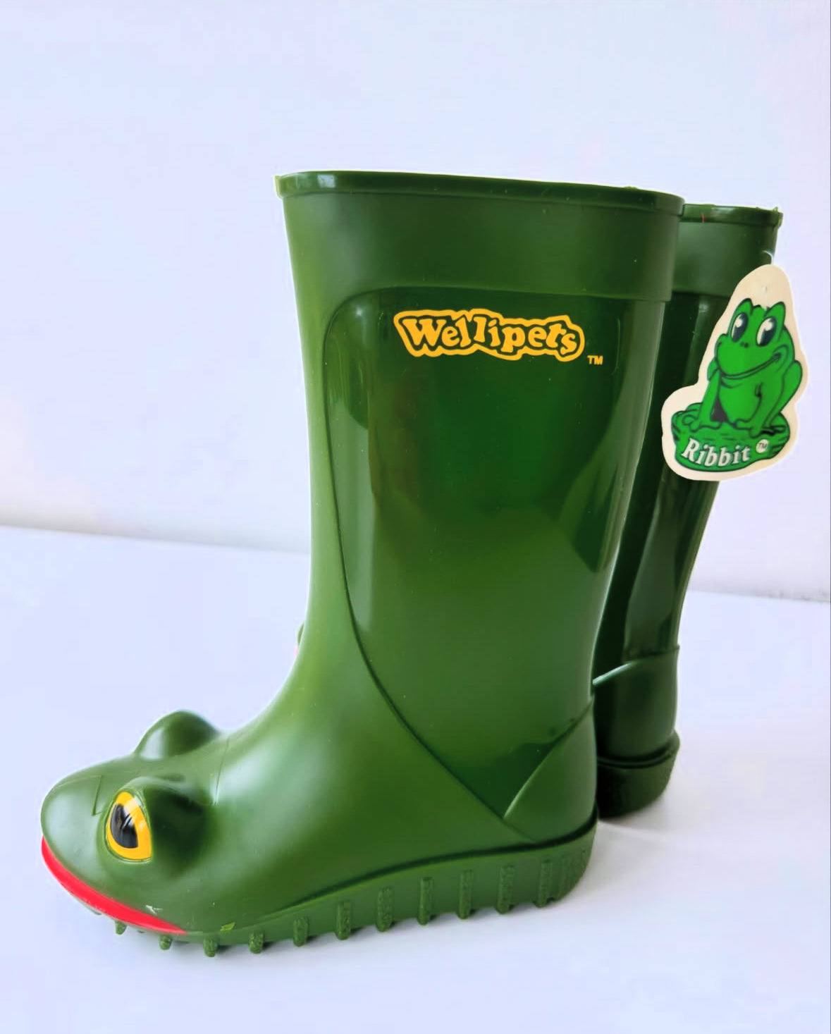 New 90s Vintage Wellipets Frog Wellies Rain Boot 23