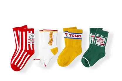 Retro Tennis 4 Pack Socks Set