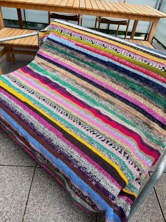 New Amazing Handmade Colorful Knit Blanket