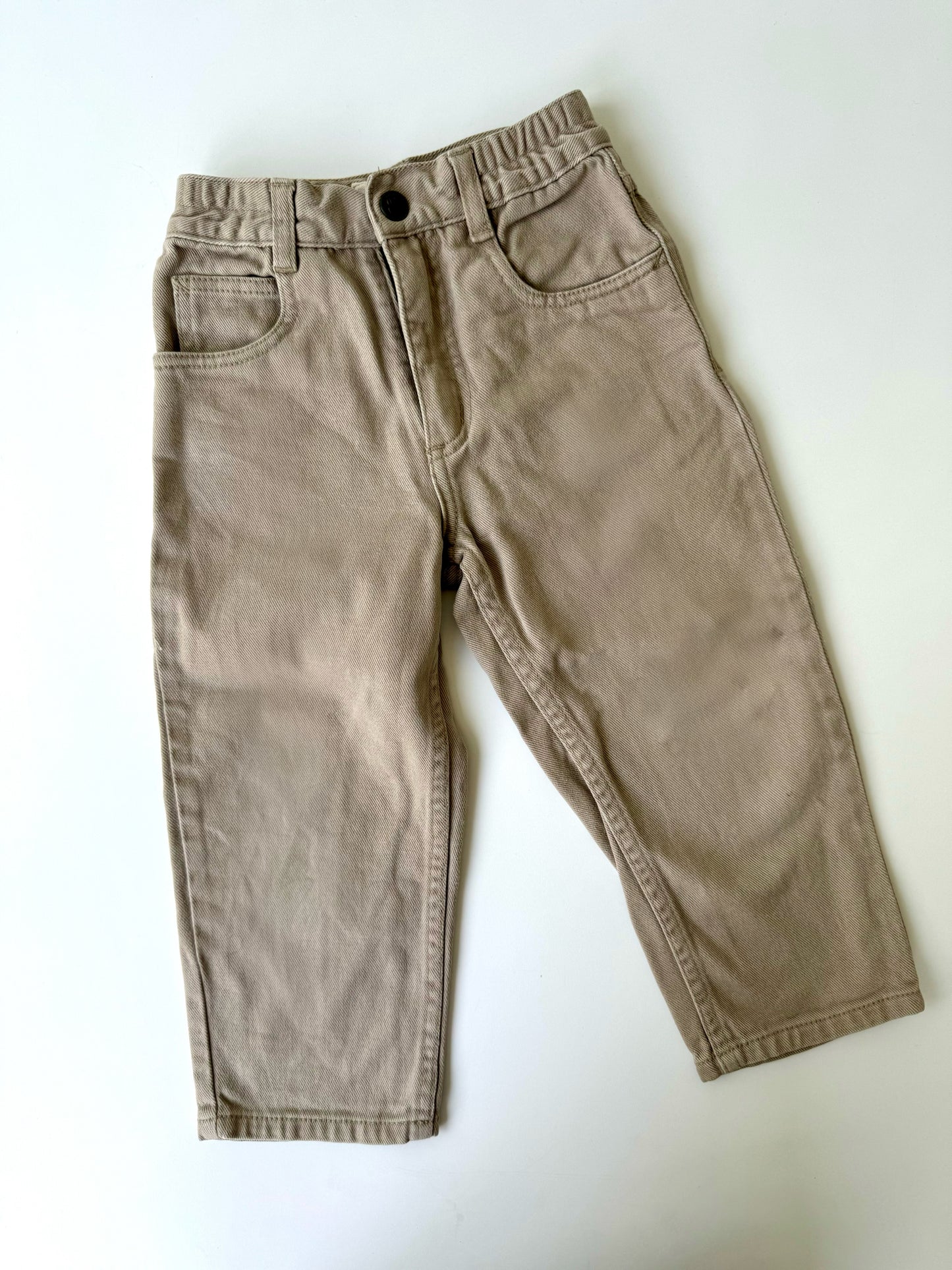 80s Vintage Light Brown Soft Denim Pants