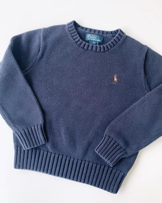 Preloved Polo Ralph Lauren Sweater Navy Dark Blue