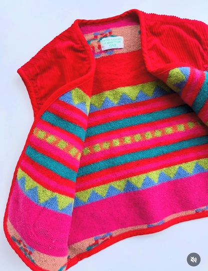 90s Vintage Benetton Colorful Wool Vest
