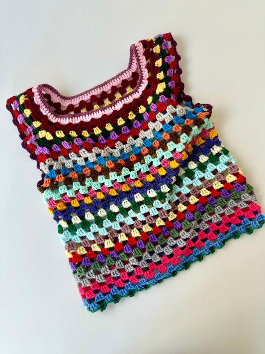 Adults Handmade Colorful Crocheted Vest 2