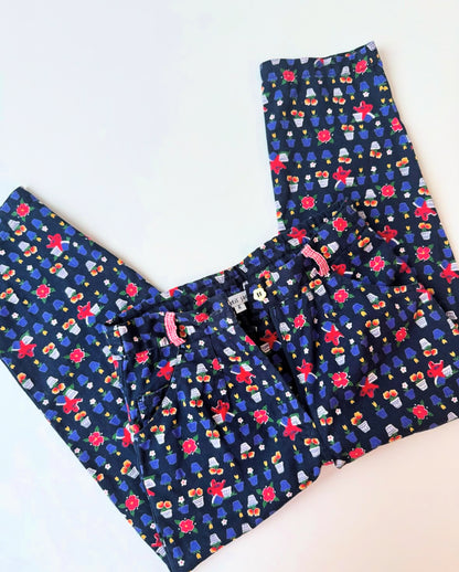 80s Vintage Adorable Print Softest Cotton Pants