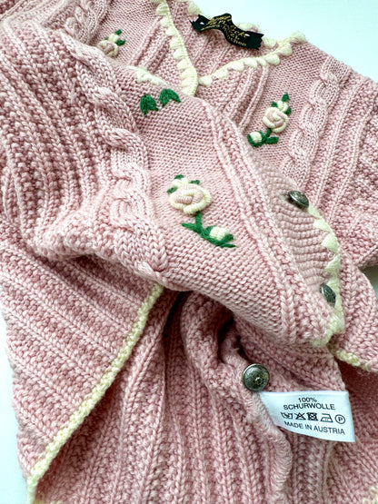 Preloved Bavarian Roses Knit Cardigan