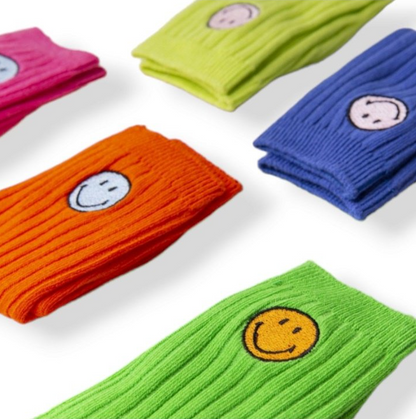 Colorful Smiley Socks 3 or 6 Pack Set