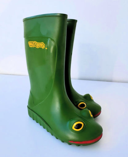 Preloved 90s Vintage Wellipets Frog Wellies Rainboot 25 26