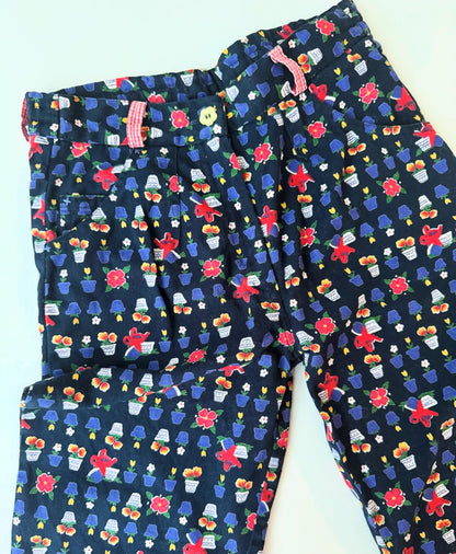 80s Vintage Adorable Print Softest Cotton Pants