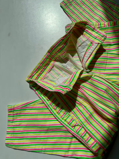 Amazing 80s Vintage Neon Striped Balloon Pants