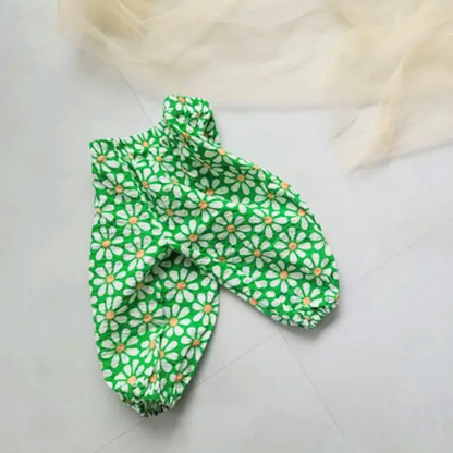 Crinkle Summer Flower Pants