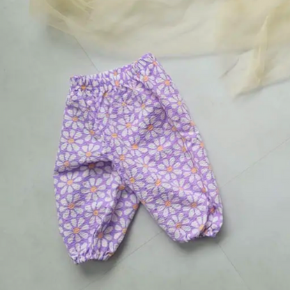 Crinkle Summer Flower Pants