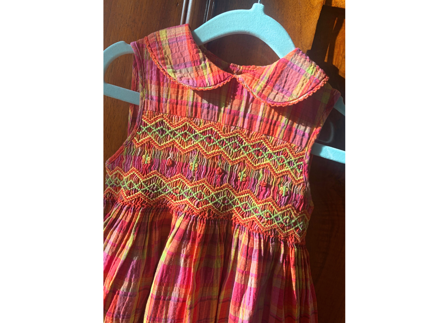 90s Vintage Handmade Smoked Summer Dress