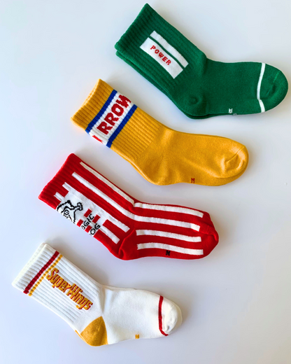 Retro Tennis 4 Pack Socks Set