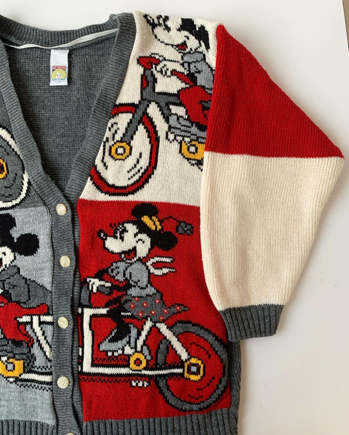 80s Vintage Mickey Mouse Cardigan