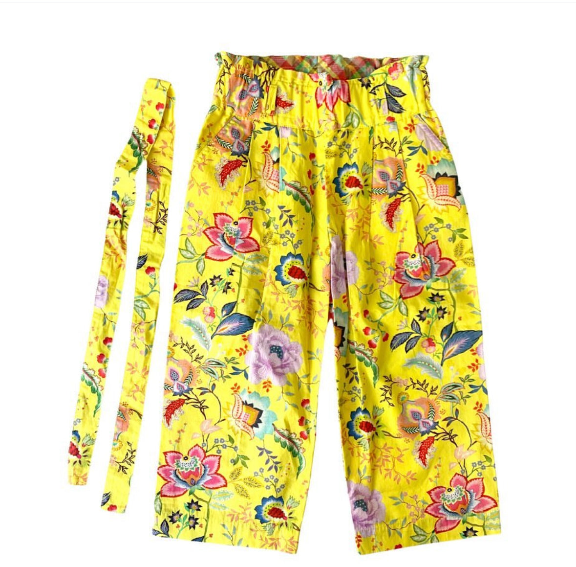 90s Vintage Oilily Culotte Sunny Floral Yellow