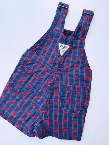 80s Vintage Oshkosh Made in U.S.A. Short Overall