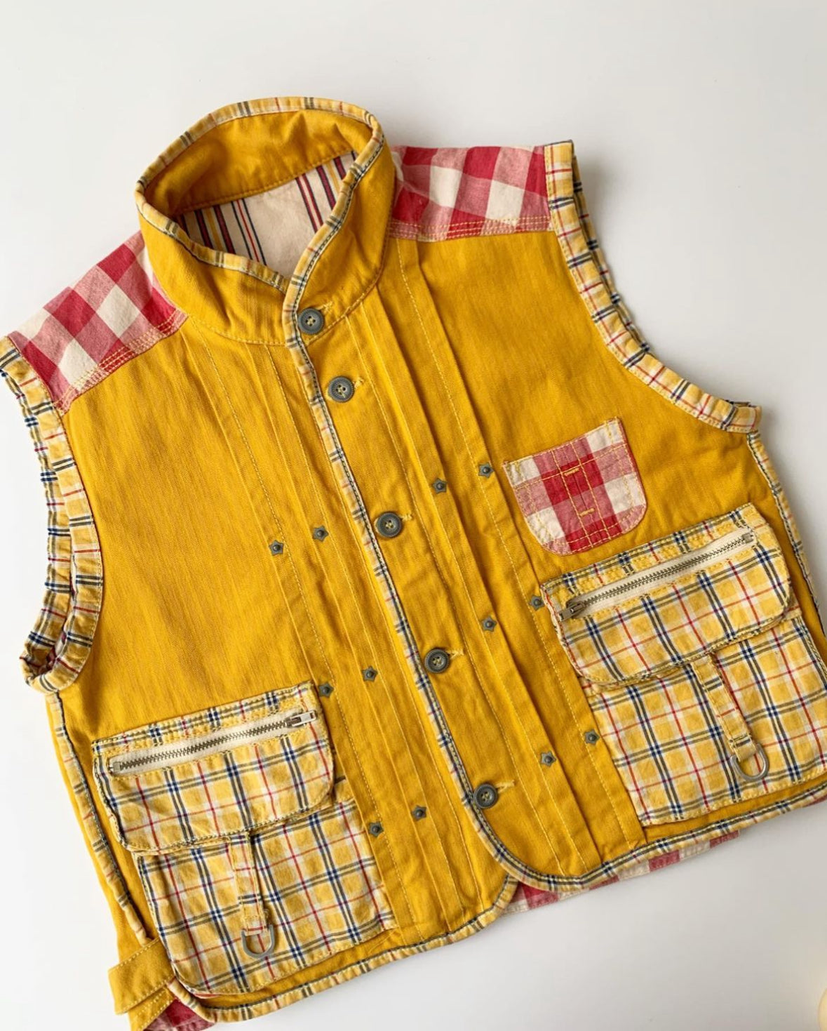 90s Vintage Yellow Oilily Vest