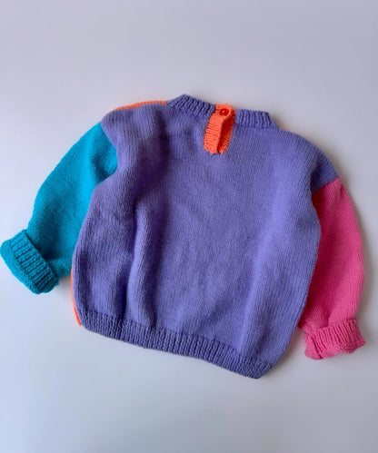 Softest Colorful Handmade Knit Sweater