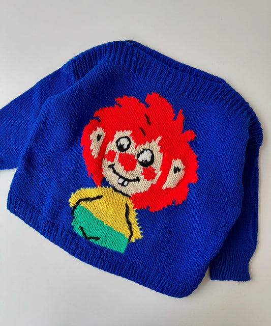 80s Vintage Handmade Pumuckl Knit Sweater