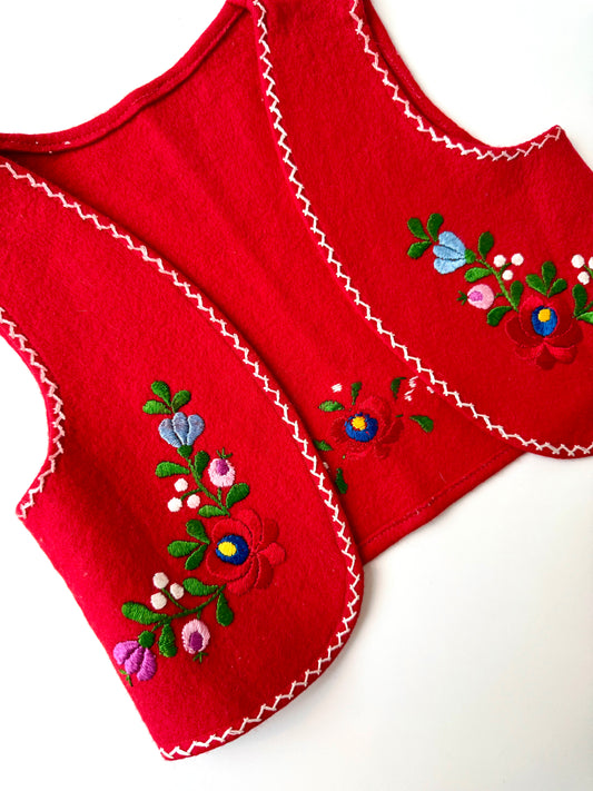 Handmade Wool Felt Embroidery Vest