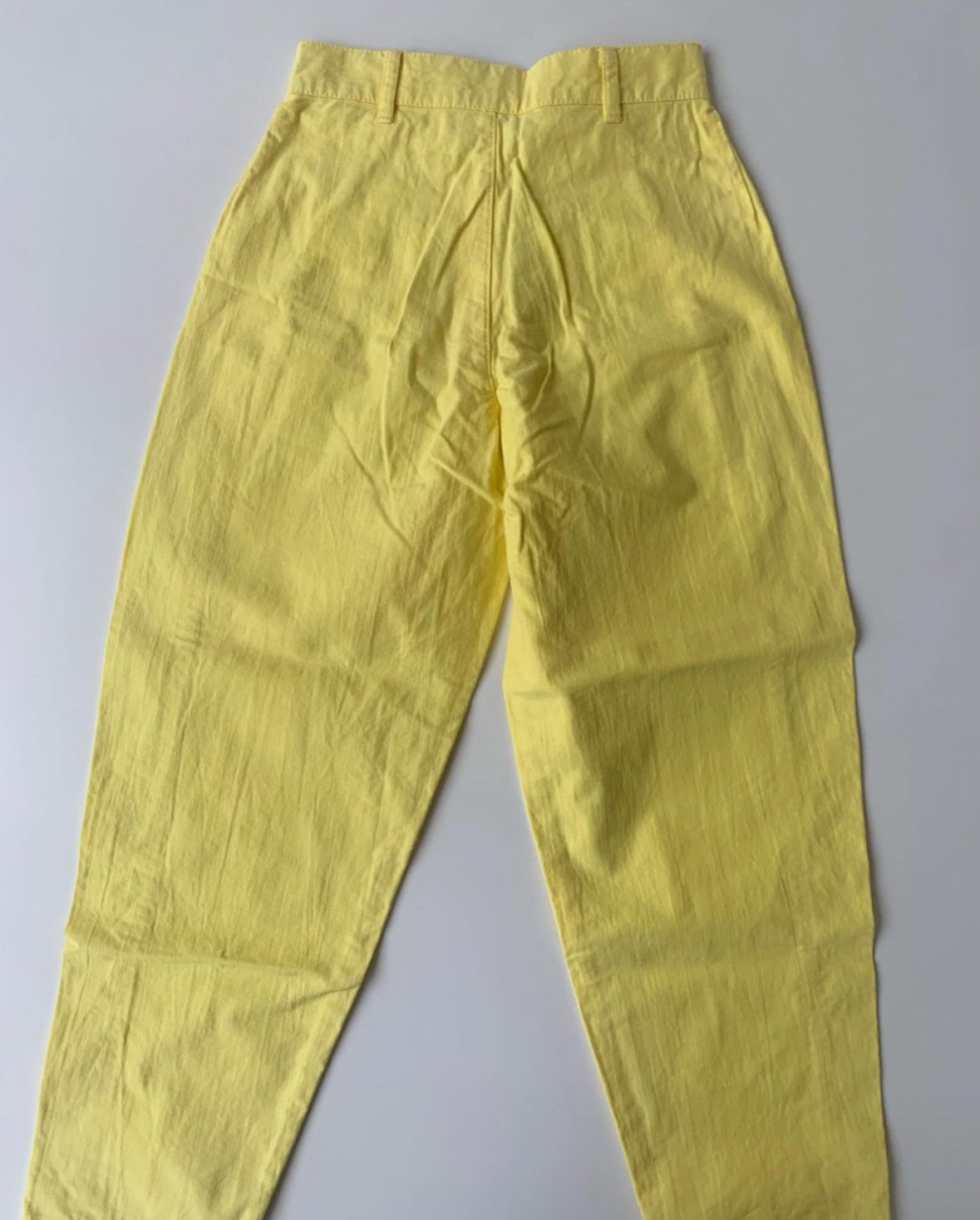 80s Vintage Yellow High Wait Balloon Pants