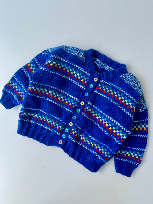 Handmade & Vintage Colorful Bobo Knit Cardigan