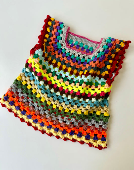 Adults Handmade Colorful Crocheted Vest 1